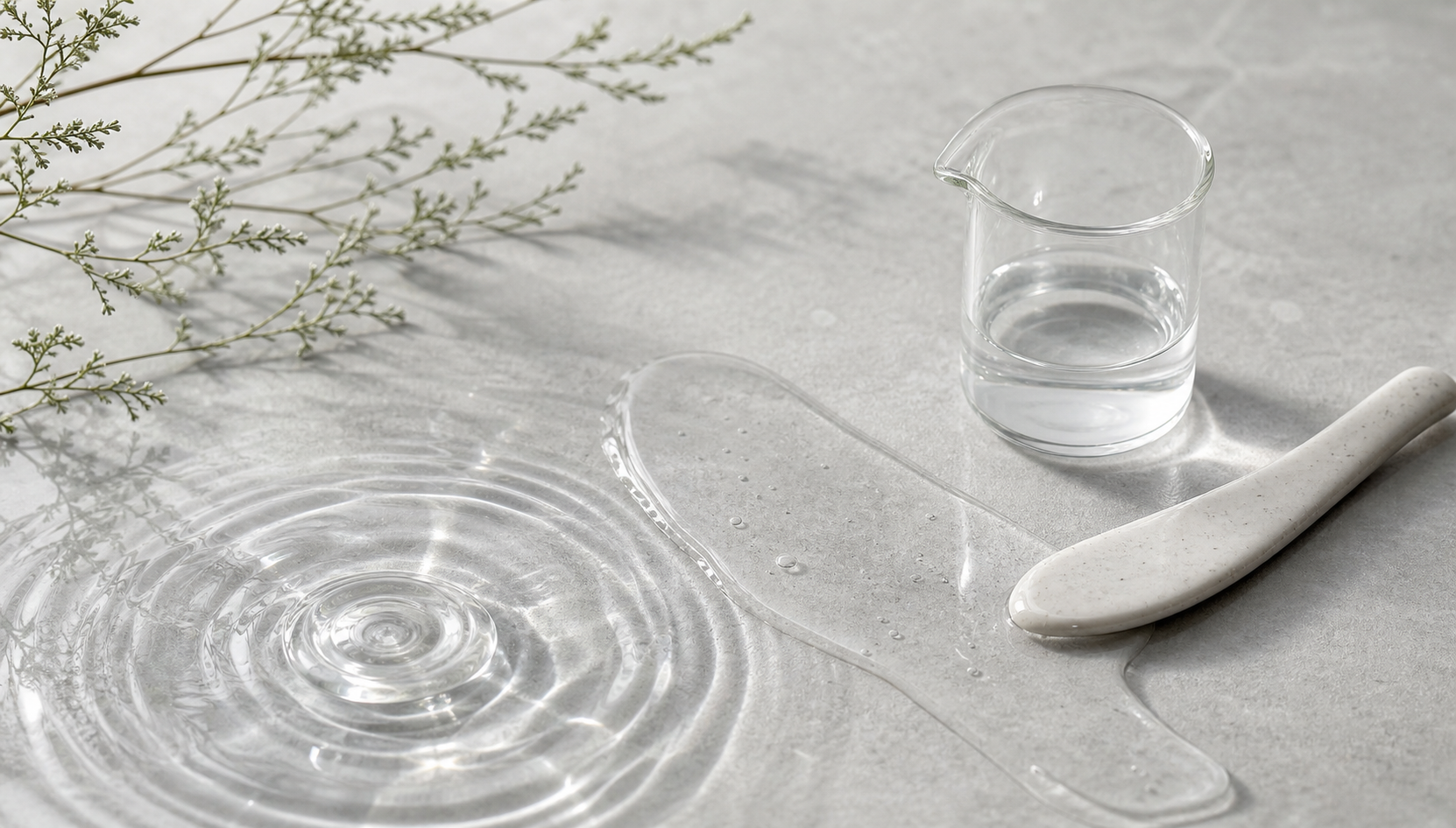 Water texture and skincare surface detail